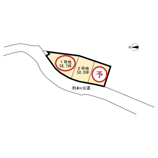 岡山県浅口市鴨方町六条院中　分譲地